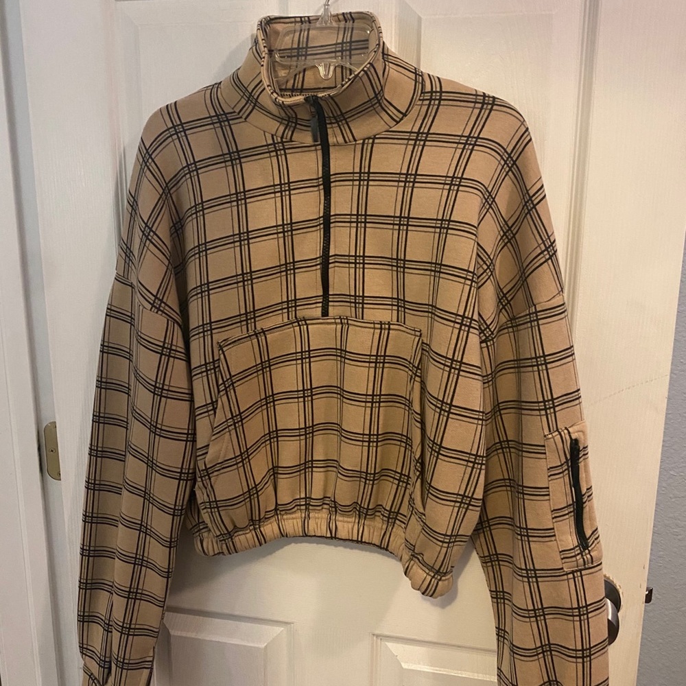PLT Plaid Quarterzip